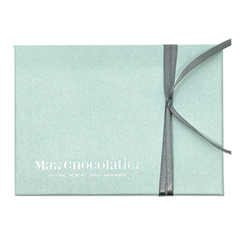 Max Chocolatier Schachtel mit 12 assortierten Winterpralinen