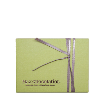 Max Chocolatier Schachtel mit 12 assortierten Frühlingspralinen
